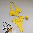 thumbnail image 4 of Bikini cómodo para mujer Traje de baño de una pieza de color sólido Traje de baño Ropa de playa para nadar OAVQHLG3B Store  lin121212, 4 of 4