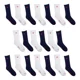 thumbnail image 4 of Calceta Wilson 20 Pares Blanco Y Marino Caballero (b2793), 4 of 6