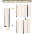 thumbnail image 5 of ZXNYH Room Divider, 4 Panel Folding Privacy Screens with Wider Support Feet, 6 Ft Portable Room Partition for Room Separator, 88" W X 71" H, Black, 5 of 7