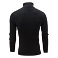 thumbnail image 4 of JTieacloth Mens Sweater Vest Male Retro Flower High Neck Knitted Base Sweater(Black), 4 of 4
