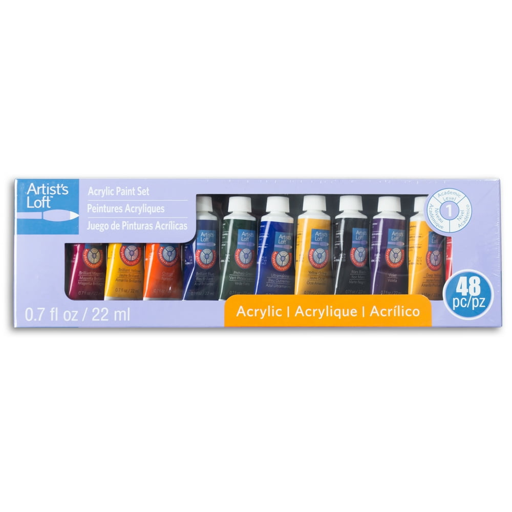 Artists Acrylic Paint 48Piece Color Art Set, 22ml Quality