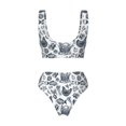 thumbnail image 6 of Rocae Chicken And Fish for Bikini Set for Women Two Piece Sexy High Swimsuits Split Crossover Bikini X-Large, 6 of 9