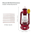 thumbnail image 2 of Light of Mine: Dietz #80 Blizzard Red Oil Lantern with 7/8" Replacement Wick Strips, 2 of 6