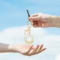 thumbnail image 3 of Translucent Resin Personalized Keychain Customizable Alphabet Letter Pendant Gift for Women, 3 of 8