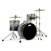 PDP PDCM24RKSB Concept Maple Drum Set, Silver & Black Fade - 3 Piece
