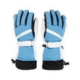 thumbnail image 2 of Mens Thinsulate Insulation Winter Waterproof Ski Gloves,Blue White Black,M, 2 of 4