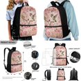 thumbnail image 2 of ZUXONGSY Hummingbird Cherry Blossom Print 4 Pieces Backpack for Boys Girls, Kids School Backpack with Lunch Box Pencil Case and Water Bottle Holder Set for Elementary Middle High School Students, 2 of 6