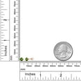 thumbnail image 3 of Gem Stone King 0.50 Ct Round 4mm Green Tourmaline 10K Rose Gold Stud Earrings for Women Men, 3 of 3