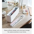thumbnail image 5 of Yamazaki Home Nail Polish Organizer, White, Plastic, Lid, 5 of 7