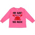 thumbnail image 3 of Inktastic My Aunt Loves Me Nephew Boys or Girls Long Sleeve Toddler T-Shirt, 3 of 5