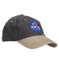 thumbnail image 5 of NASA Insignia Embroidered Washed Two Tone Cap - Black Khaki OSFM, 5 of 5