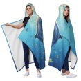 thumbnail image 2 of Ocean Dolphin Wearable Blanket Hoodies for Women Men Adults Dolphin Lovers Cozy Plush Cute Dolphins Hooded Blankets for Cozy Plush Decor Birthday Gifts 50×60 Inch, 2 of 5