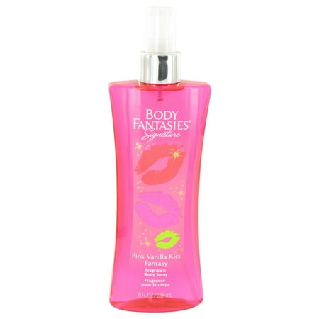 Parfums De Coeur Body Fantasies Signature Pink Vanilla Kiss Fantasy Body Spray for Women 8 oz