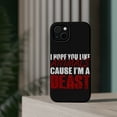 thumbnail image 4 of DistinctInk MagSafe Tough Case for Apple iPhone 15 (6.1" Screen) - I Hope You Like Animals Cause I'm A Beast - Slim Profile Design, 4 of 6