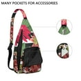 thumbnail image 2 of Waterproof Hiking Sling Backpack for Women – Lightweight Floral Crossbody Chest Bag with Adjustable Strap, Botanical Wildflower Travel Backpack for Outdoor & Everyday Use, 2 of 4