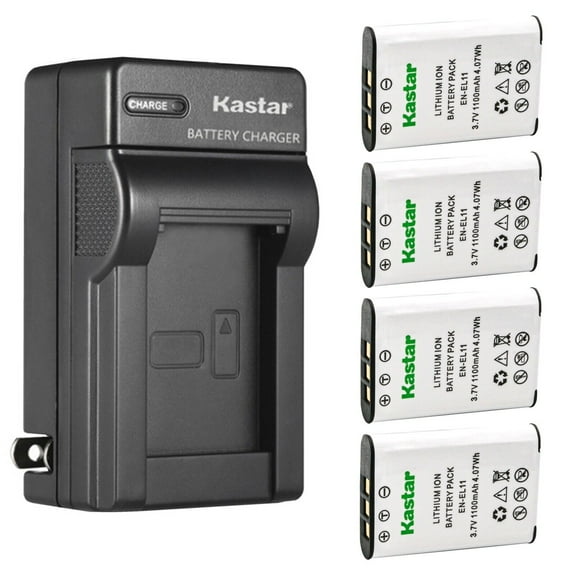 Kastar 4-Pack Battery and AC Wall Charger Replacement for Pentax D-LI78 Battery, Pentax D-BC78 Charger, Pentax Optio L50, Optio M50, Optio M60, Optio S1, Optio V20, Optio W60, Optio W80