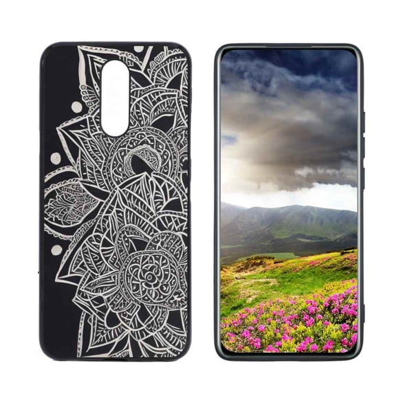 Compatible with LG Solo LTE Phone Case, Mandala-99 Case Men Women, Flexible Silicone Shockproof Case for LG Solo LTE