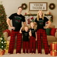 thumbnail image 5 of Family Christmas Pajamas Set Short Sleeve - Matching Holiday Santa Gingerbread Printed PJs, 5 of 7