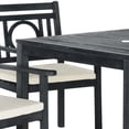 thumbnail image 4 of SAFAVIEH Montclair Outdoor Modern 5 Piece Dining Set with Cushion, Dark Slate Grey/Beige, 4 of 6