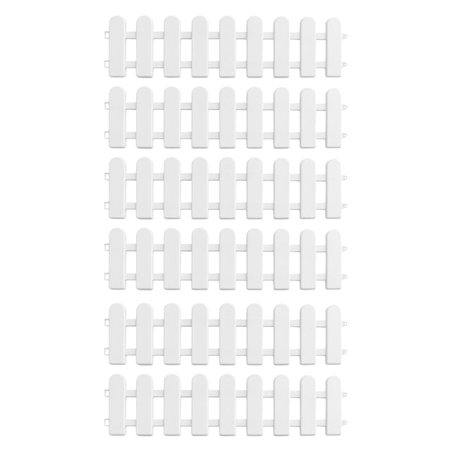 6pcs Plastic Fences Garden Courtyard Decorative Fences Garden Border Fences