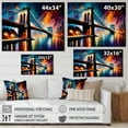 thumbnail image 4 of Designart Colorful Brooklyn Bridge Canvas Wall Art, 4 of 5