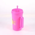 thumbnail image 2 of 32 FL OZ MAINSTAYS DOUBLE WALL PLASTIC PINK TUMBLER WITH HANDLE & STRAW, 2 of 5