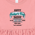 thumbnail image 4 of Inktastic Happy Father's Day Best Ever Girls Baby Dress, 4 of 5
