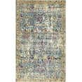 thumbnail image 2 of Unique Loom Monterey Collection Vintage Bohemian Inspired with Distressed Tribal Design Area Rug, 5 x 8 ft, Blue/Yellow, 2 of 5