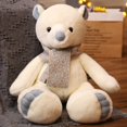 thumbnail image 1 of 1pc/45/60cm Kawaii Oso Polar blanco con la bufanda de peluche de juguetes suave Animal relleno almohada para el amante de los niños regalo de San ValentínGris60cm Fivean unisex, 1 of 2
