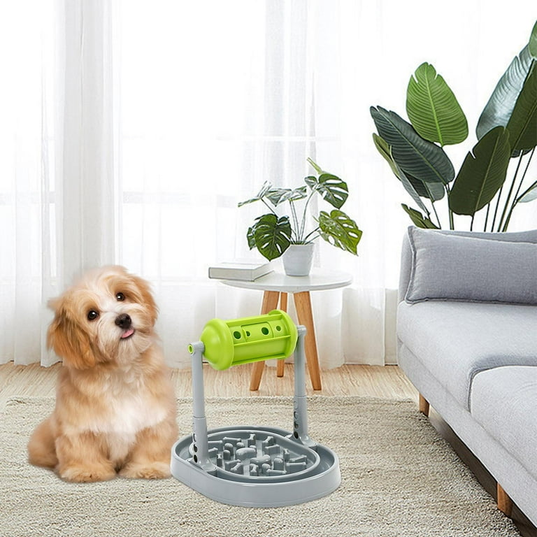 Slow Feeder Dog Bowls Dog Puzzle Toys Adjustable Height Interactive Dog  Toys IQ Training Feeding Tray for Cat Small Medium Large Dogs Puppy Green 