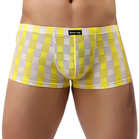 

DECILRO Lingerie for Women Men Underwear Sexy Comfortable Breathable Underpant Nightwear Sleepwear Yellow M
