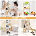 thumbnail image 5 of YHIPL 360°Rotating Makeup Organizer, 3-Tier Adjustable Clear Perfume Stand for Vanity (Clear, 3 Tier), 5 of 9