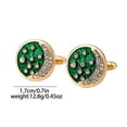 thumbnail image 2 of Gemelos elegantes en verde y cristal para hombre, 2 of 2