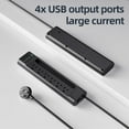 thumbnail image 2 of 6-Outlet Surge Protector Power Strip with 3 USB-C & 1 USB-A Ports, Extension Cord - Power Strips for Home/Office, Black and White Electric Extension Bar, Multi-Device Charging, 2 of 9