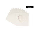 thumbnail image 2 of Oyster Shell Acid Free 7x7 Heart Picture Frame Mat with White Core Bevel Cut for 4x5 Pictures -, 2 of 3