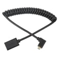 thumbnail image 3 of Cable de conexión universal de 1,2 m con resorte hembra de interfaz multimedia Micro HD a HD de 8K60 Hz, OD4.0, para cámara, tableta y TV, curvado a la derecha de 90 grados., 3 of 14