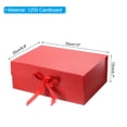thumbnail image 2 of Uxcell 13x10x5 Inch Magnetic Gift Box Collapsible Paper Party Favor Boxes with Lid and Ribbon Red, 2 of 6