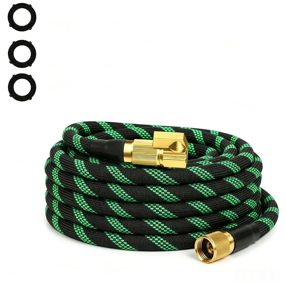 WELKA 10FT Fixed Length Garden Water Hose, Sturdy Non-Expand Water Hose with Brass Connectors for Household Outdoor Use