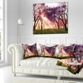 thumbnail image 2 of Designart Cherry Blossoms Japan Garden - Landscape Printed Throw Pillow - 16x16, 2 of 4