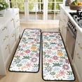 thumbnail image 4 of Kitchen Rugs Sets Of 2,Colorful Daisy Flower Floral Pattern Anti Fatigue Kitchen Mat Rugs Non Slip Washable,Decorative Kitchen Floor Mats for Kitchen,Sink,Laundry,17"x47"+17"x47", 4 of 5