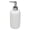Oval -White, variant on Hand Soap Pump Dispenser in Resin for Bathroom Counter, Freestanding Lotion Bottle for Vanity, Guest Washroom Use
