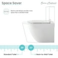 thumbnail image 3 of St. Tropez Back to Wall Concealed Tank Toilet Bowl Bundle in Glossy White, 3 of 14