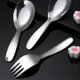 thumbnail image 5 of cucharas y tenedores de acero inoxidable para servir, cubiertos grandes para la cocina del hogar., 5 of 8