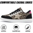thumbnail image 4 of Knivor Sneakers for Women Low Top Lace Up Flat Skate Shoes Glitter Star Fashion Casual Walking Tennis Board Shoes, 4 of 9