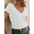 thumbnail image 4 of Women's Classic Fit T Shirts Short Sleeve V Neck Casual Tee Shirt Summer Tops, 4 of 4