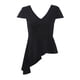 thumbnail image 2 of Camiseta negra asimétrica Sunnimix 4XL con cuello, 2 of 8