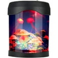 thumbnail image 3 of Acuario artificial con fondo oceánico, ambiente tranquilo con luces LED decorativas que cambian de color, minilámpara de escritorio portátil para acuario para bares, cafeterías y restaurantes, 3 of 7