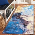 thumbnail image 2 of SAFAVIEH Barbados Creighton Abstract Indoor/Outdoor Runner Rug, Blue/Rust Gold, 2'8" x 8', 2 of 11