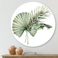 thumbnail image 2 of Designart 'Tropical Bouquet With Banana Coconut and Palm Leaves' Traditional Circle Metal Wall Art 11x11 - Disc of 11, 2 of 5