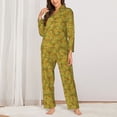 thumbnail image 2 of KLL Corn 6 Print Women's Long Sleeve Pajamas with Pants Sleepwear Loungewear 2 Set-XX-Large, 2 of 7